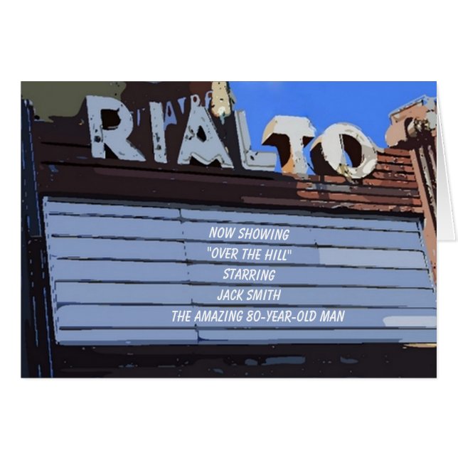 八十「丘の上」ハッピーバースデー劇場の看板 (正面横)