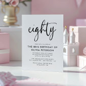 八十 | 第80回モダン白黒バースデーパーティー マグネット招待状