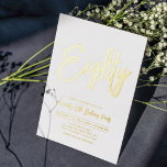 八十 | Chic Foil Script 80thバースデーパーティー 箔招待状<br><div class="desc">80祝歳の誕生日パーティースタイリッシュフォイルの招待で特別な日。このデザインは、クリーンなレイアウトでシックなスクリプトレタリング「Lighty」を備えている。ホイル実在ススタンプ色(金ゴールド、シルバー、バラ金ゴールド)を選択できる。私のショップBaraBomDesignでは、より多くのデザインやパーティーの供給が利用可能である。</div>