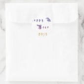 八布新年2015ハクナマタタwishes.png ラウンドシール (バッグ)