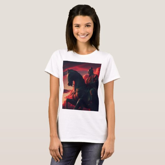 八幡の騎馬像 Tシャツ (正面フル)