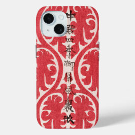 八日本の尾の椿のヴィンテージ iPhone 15ケース