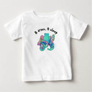八本の腕、ゼロ睡眠 トドラーTシャツ ベビーTシャツ