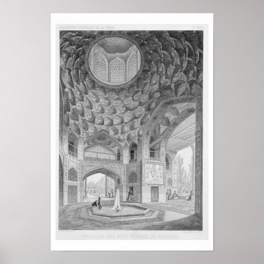 八楽園のパビリオン，イスファハンから ポスター (正面)