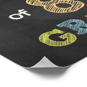 八等標識の初日 – Chalkboard ポスター (角)