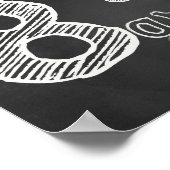 八級黒板標識 ポスター (角)