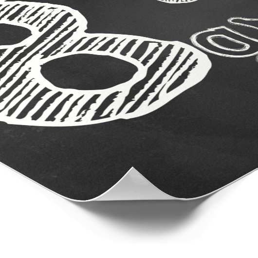 八級黒板標識 ポスター (角)