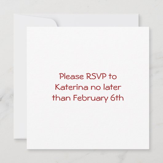 八角形の年 招待状 (裏面)