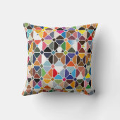 八角形の形状を持つ複数の幾何学的パターン クッション (裏面)