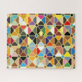 八角形の形状を持つ複数の幾何学的パターン ジグソーパズル (横)