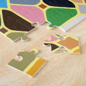 八角形の形状を持つ複数の幾何学的パターン ジグソーパズル (側面)