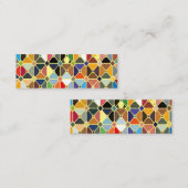 八角形の形状を持つ複数の幾何学的パターン スキニー名刺 (正面/裏面)