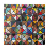 八角形の形状を持つ複数の幾何学的パターン タイル (正面)