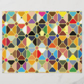 八角形の形状を持つ複数の幾何学的パターン チラシ (正面)