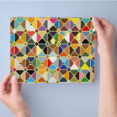 八角形の形状を持つ複数の幾何学的パターン チラシ (手)