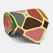 八角形の形状を持つ複数の幾何学的パターン ネクタイ (ロール)