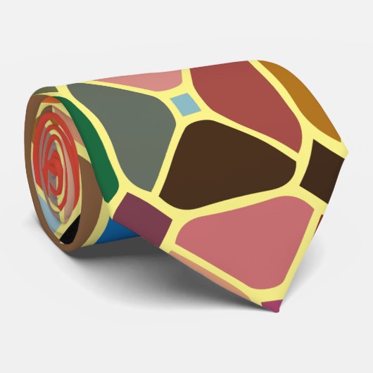 八角形の形状を持つ複数の幾何学的パターン ネクタイ (ロール)