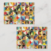 八角形の形状を持つ複数の幾何学的パターン 割引カード (正面/裏面)