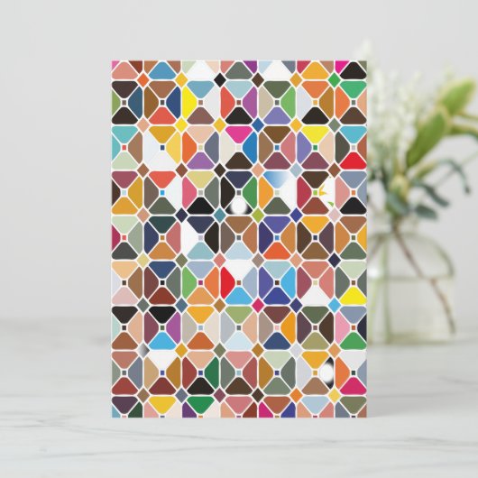 八角形の形状を持つ複数の幾何学的パターン 招待状 (スタンド正面)