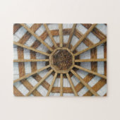 八角形の木と白の建築詳細 ジグソーパズル (横)