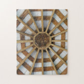 八角形の木と白の建築詳細 ジグソーパズル (縦)