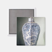 八角形の白い花瓶 マグネット (正面/裏面)