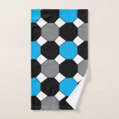 八角形カラフル幾何学的パターン バスタオルセット (ハンドタオル)