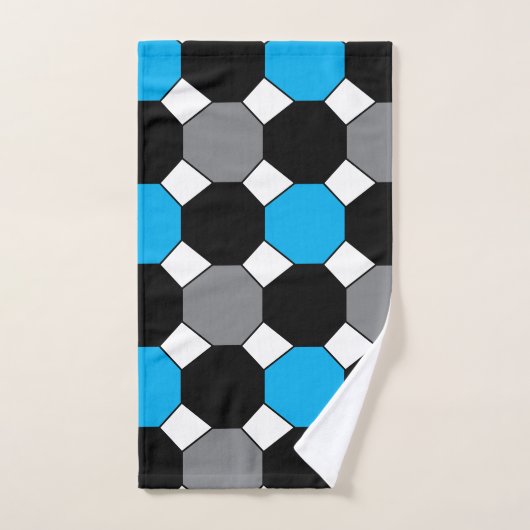 八角形カラフル幾何学的パターン バスタオルセット (ハンドタオル)