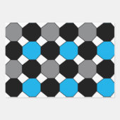 八角形カラフル幾何学的パターン ラッピングペーパーシート (正面3)