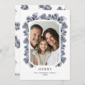 八角形モダンフレームとスプリング シーズンカード (正面/裏面)