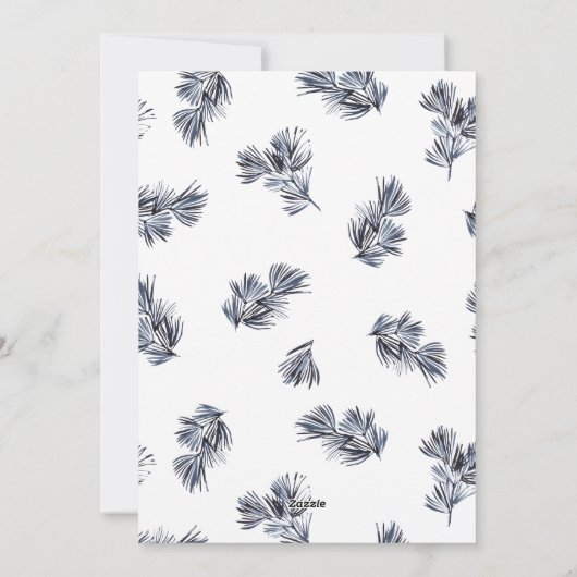 八角形モダンフレームとスプリング シーズンカード (裏面)