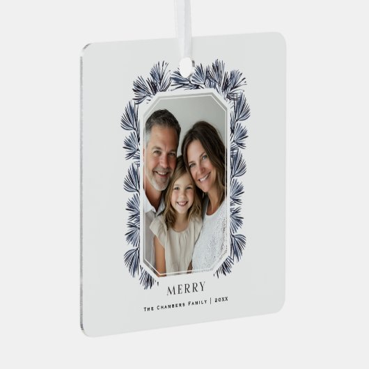 八角形モダンフレームとスプリング メタルオーナメント (正面右)