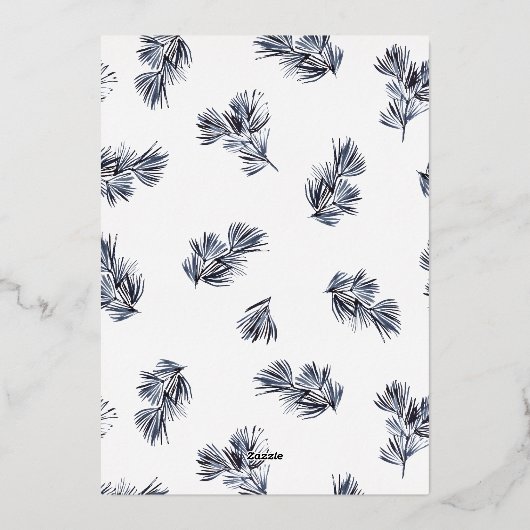 八角形モダンフレームとスプリング 箔シーズンカード (裏面)