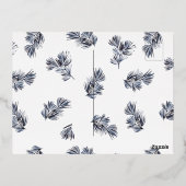 八角形モダンフレームとスプリング 箔シーズンポストカード (裏面)