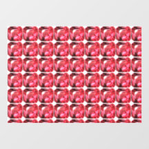 八角形ルビー宝石7月誕生石赤