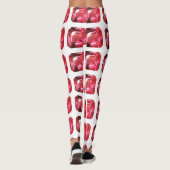 八角形ルビー宝石7月誕生石赤 レギンス (裏面)