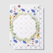 八角形ワイルドフラワーカバーシート ベラム紙招待状 (オフセット (招待状))