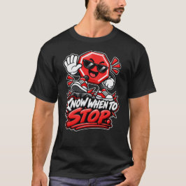 八角形 - 止め時を知る Tシャツ