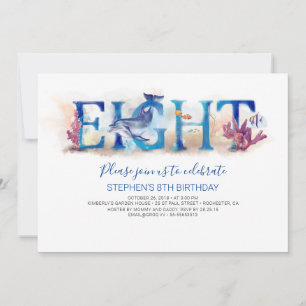 八誕生日招待状ザシーマリンワールド 招待状