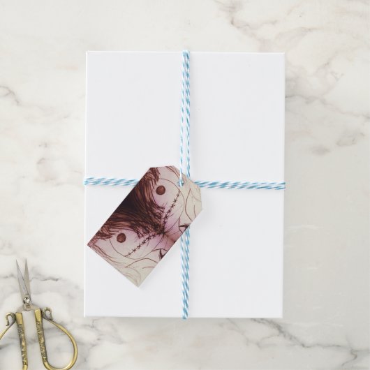 八重不気味な人形 ギフトタグ (より糸つき)