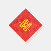 八重咲きリッチ赤バラ スタンダードカクテルナプキン (角)