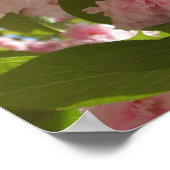 八重桜 III 春の花柄 ポスター (角)