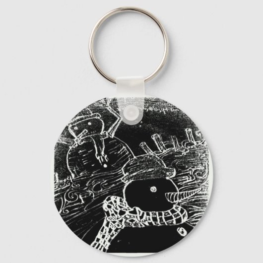 八重雪保護者 キーホルダー (正面)