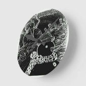 八重雪保護者 ラウンド壁時計 (傾斜)