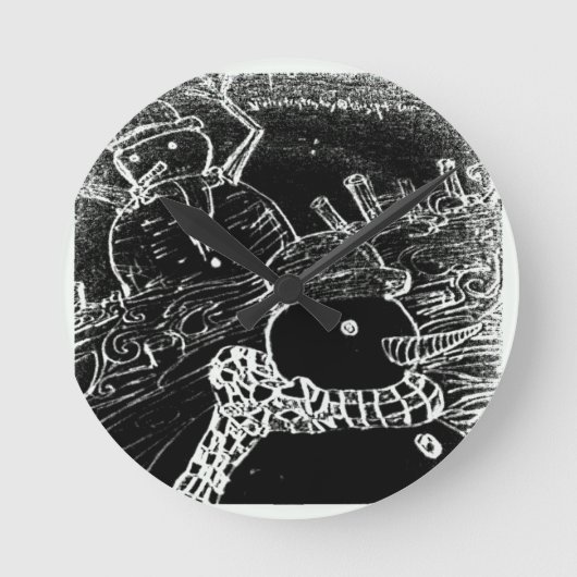 八重雪保護者 ラウンド壁時計 (正面)