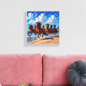 八馬絵を描キャンバス キャンバスプリント (インサイチュ (リビング))