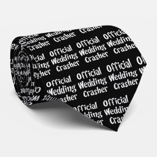 公おもしろい式結婚のクラッシャー白黒 ネクタイ