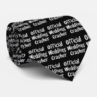 公おもしろい式結婚のクラッシャー白黒 ネクタイ