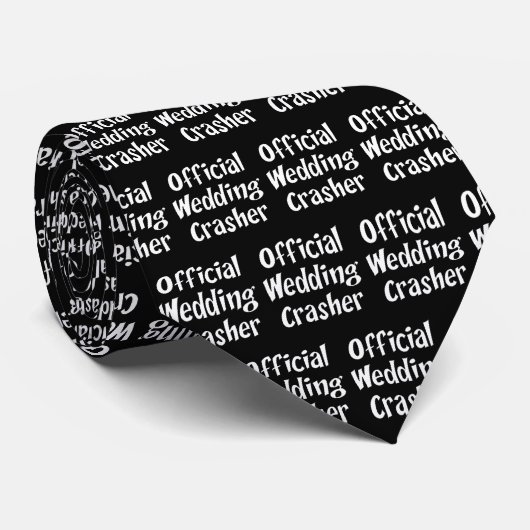 公おもしろい式結婚のクラッシャー白黒 ネクタイ (ロール)