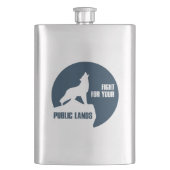 公の地のオオカミのために戦う フラスク (正面)